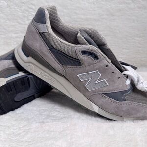 New Balance 998 Gray and White Sneakers